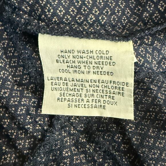 Denim & Supply Ralph Lauren Navy Blue White Long Sleeve Tiered Dress XL NEW Tag - Picture 4 of 13